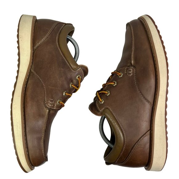 LL Bean Men's Stonington Moc Toe Leather Ankle Work Wedge Boots Size 10M Brown - Picture 4 of 8